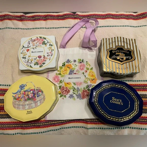 Vintage See's Easter Candy Tin Collectable Tins - Set Of 4 -95, 96
2004 & 2005. - Picture 1 of 16